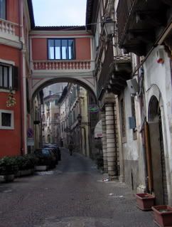 The archway entrance into the town of Tagliacozzo