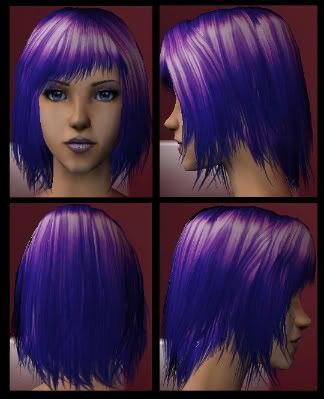hair with purple. hair with purple.