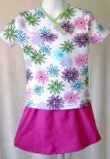 Flowers Cross Top and Skirt, 4T