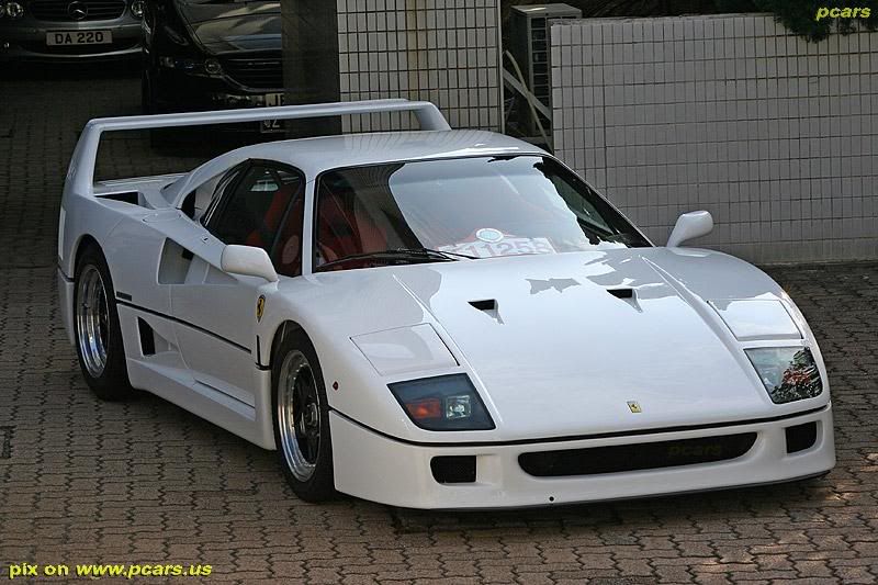 Ferrari F40 White. Ferrari F40 in white,