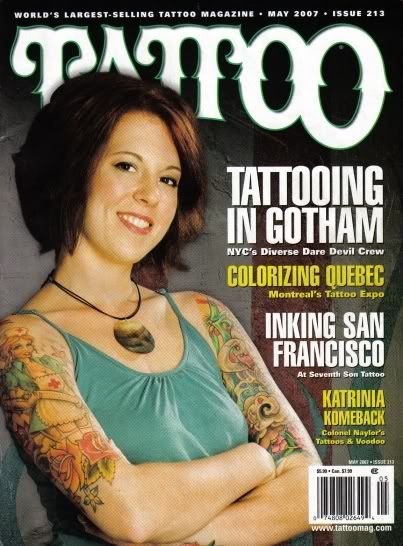 finally has his work on the cover of a magazine. All of us at Tattoo Zoo are