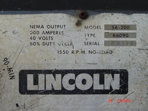 Lincoln Sa 200 Serial Number Chart