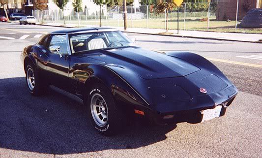 Mid to late 1970's Corvette Stingray Black with Ttops