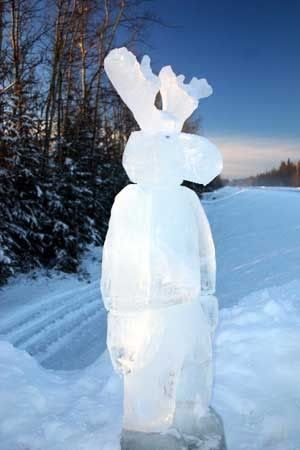 moose ice sculpture