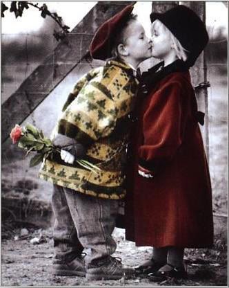 Children Kiss Pictures, Images and Photos