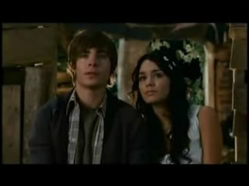 by Zac Efron and Vanessa Hudgens as Troy Bolton and Gabriella Montez