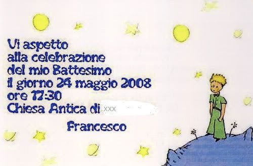 invito battesimo francesco