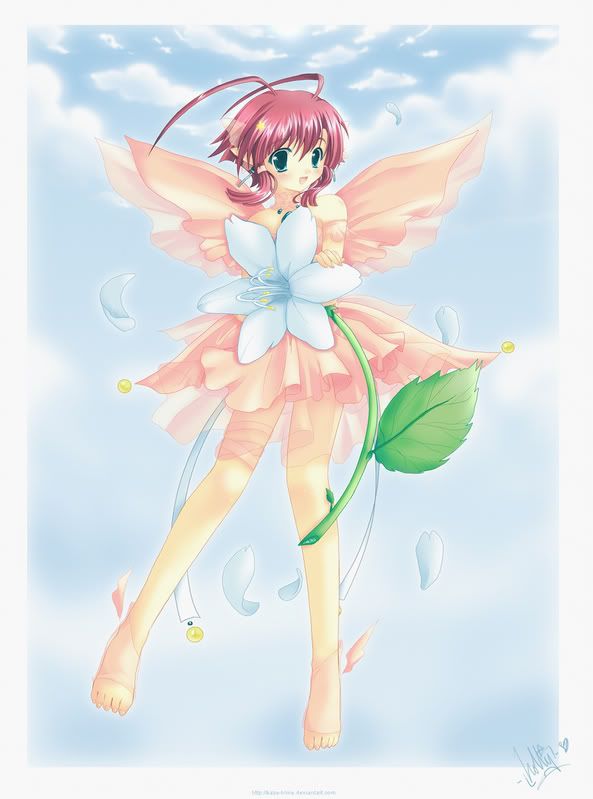 anime girl butterfly Pictures, Images and Photos