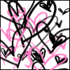 hearts.png black and pink hearts image by chicakel420