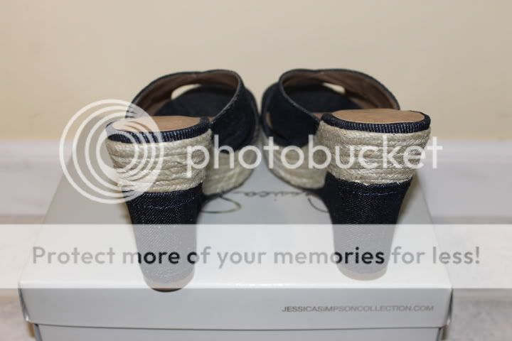 NIB Jessica Simpson Gillian Denim Wedges Size 6M  